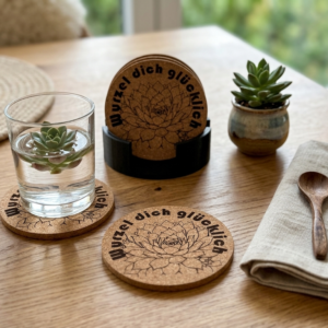 4 er / 6er Set Untersetzer aus Kork
